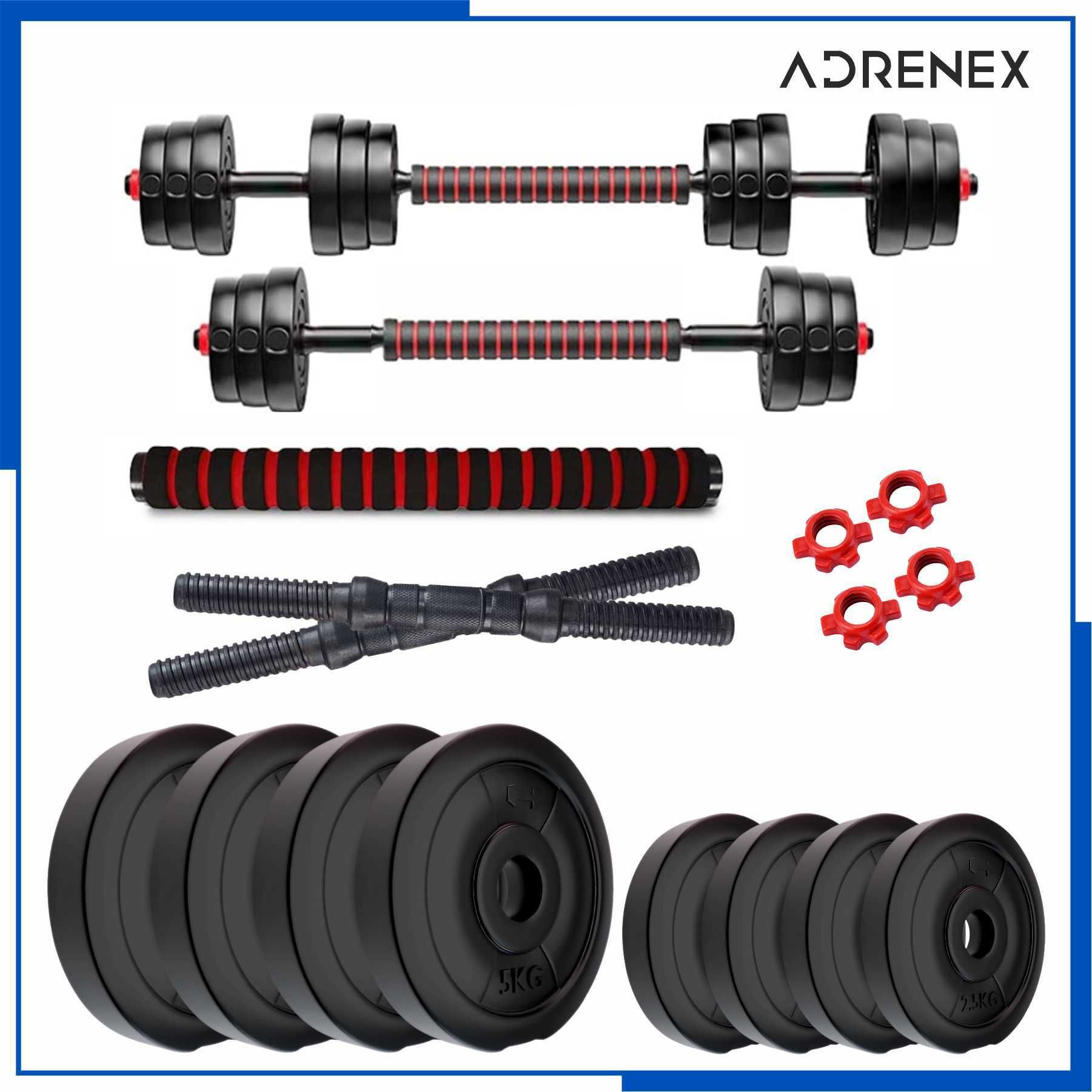 adrenex 3 IN 1 Convertible Dumbbells Kit 30 Kg For Home Gym Adjustable Dumbbell-picture-24