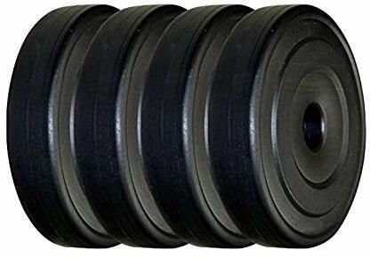 12 kg Best Quality Pvc Plates 3*kg Each (Pack Of 3x4=12* Plates) Unbreakable Home Gym Combo-image-5