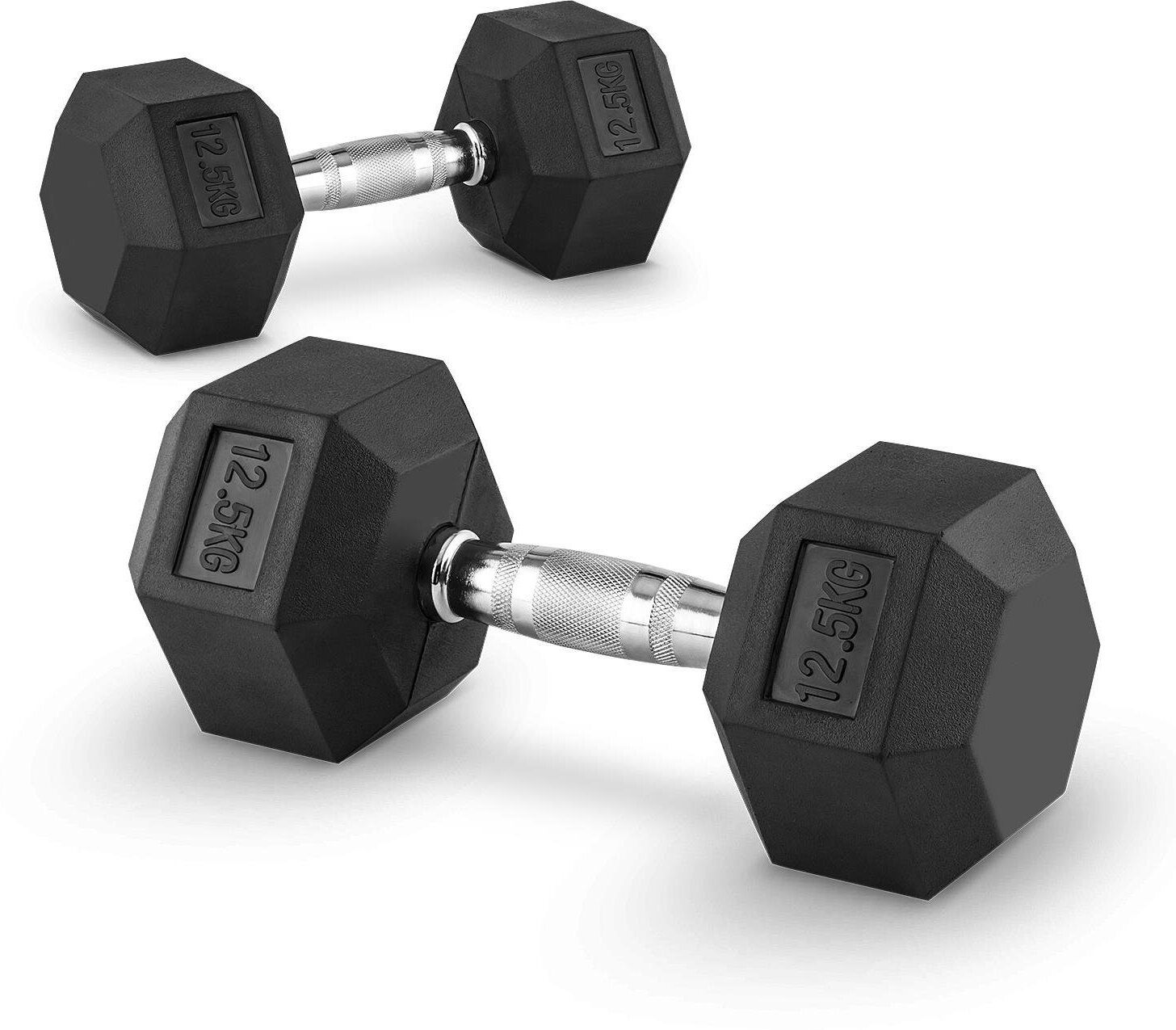 0.048 kg 12.5KG Pair Rubber Coated Hex Dumbbell, Ideal for Home & Gym (12.5KG x 2pcs) Home Gym Combo-image-25