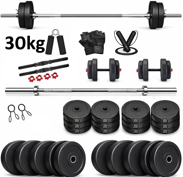 FITNESS 30kg Home Exercise Dumbbell set + 3ft Rod + Fitness Accessories Adjustable Dumbbell-image-49