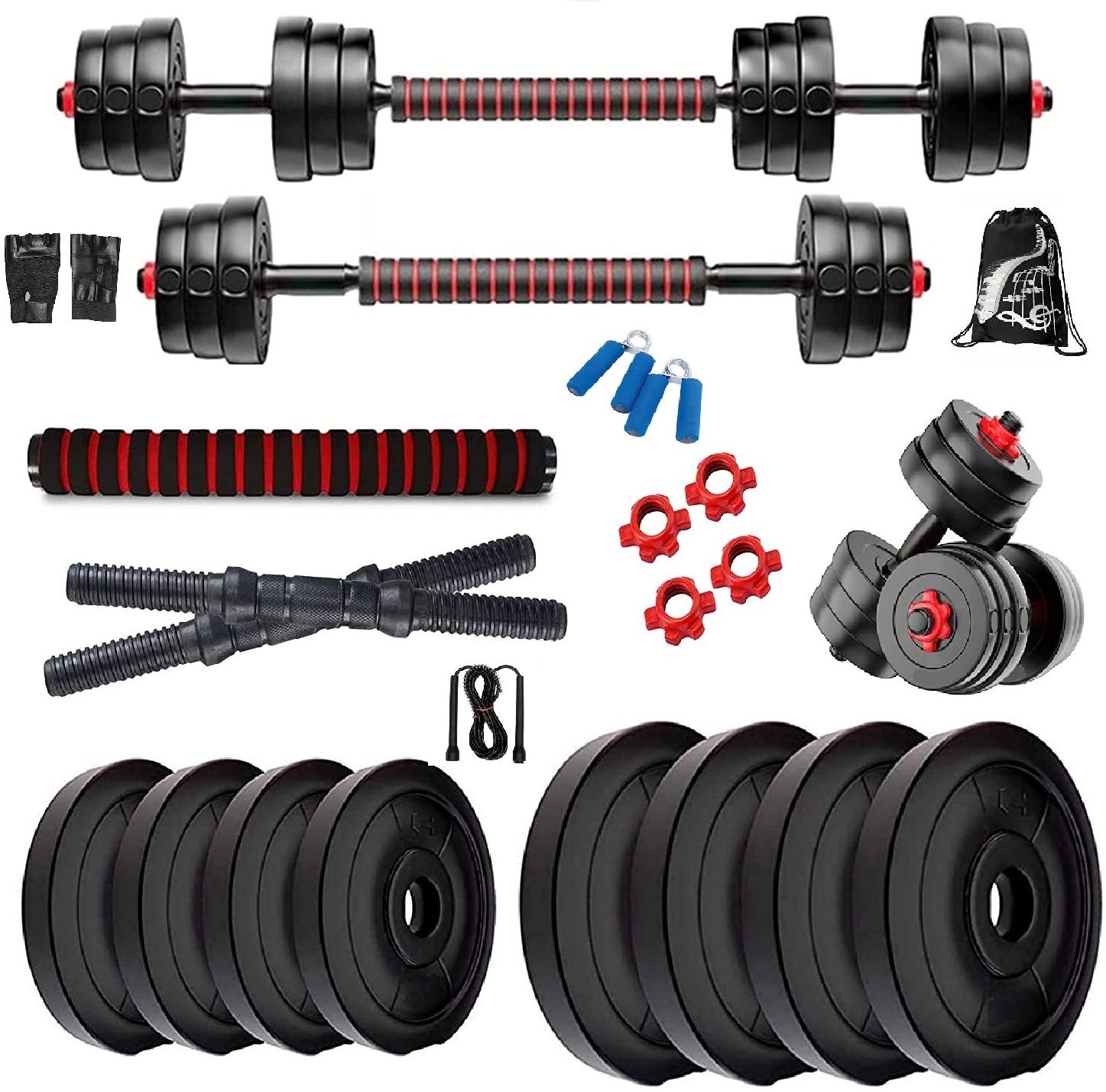 Solid Home Gym Set Kit For Home Fitness Adjustable Dumbbell Adjustable Dumbbell-image-5