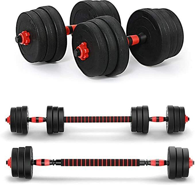10 kg 3 In1 Convertible Dumbbells & Barbell Home Gym Set Kit For Home Workout Home Gym Combo
