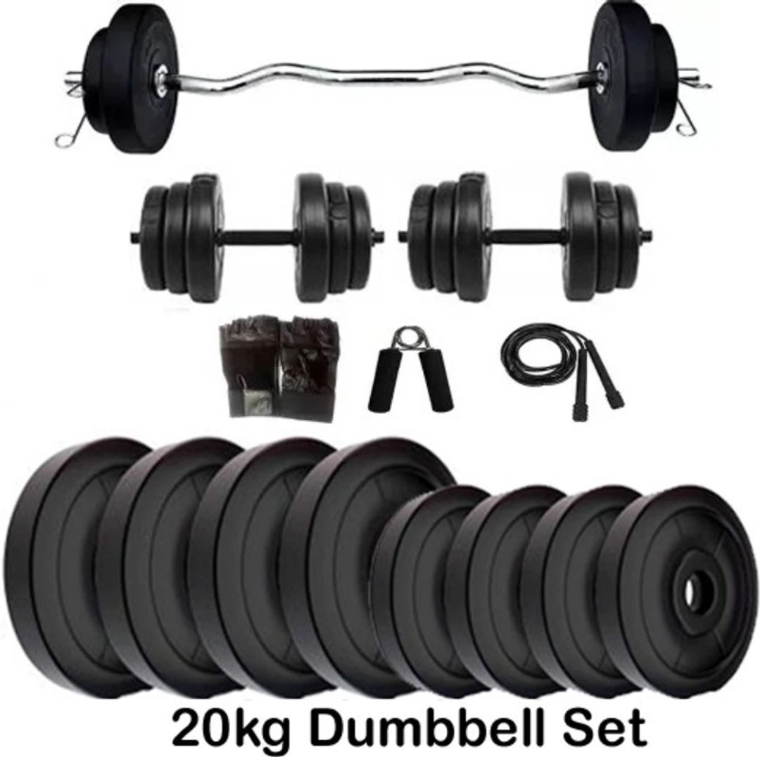 20 kg 20kg dummbless kit Fixed Weight Dumbbell (20 kg) Home Gym Combo