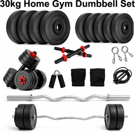 FITNESS 30kg Dumbbell Set + Fitness Accessories & 3ft BARBELL Adjustable Dumbbell-image-19