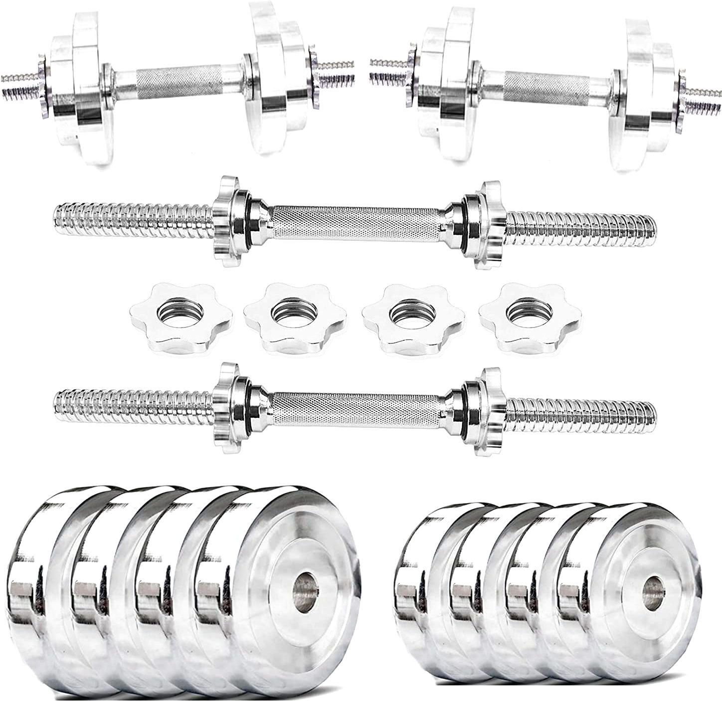 dinetic 2.625 kg Home Gym Set, Steel Dumbbell Set, Steel Dumbbell Plates (5KGX4,2.5KGX4) Home Gym Combo-picture-17