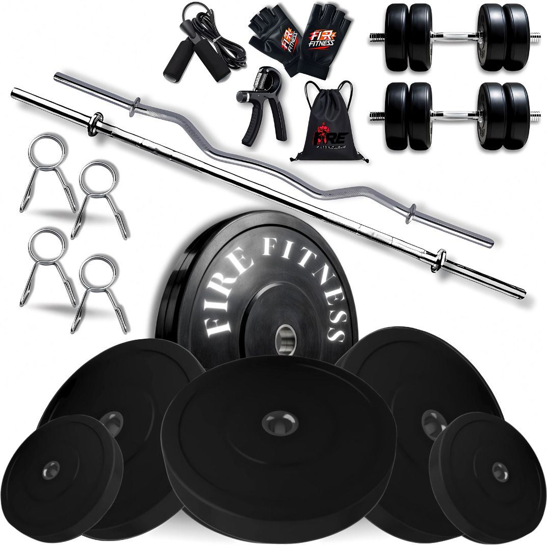 2 kg Adjustable home gym rubber weight plate 10kg gym equipment combo Home Gym Combo-image-26