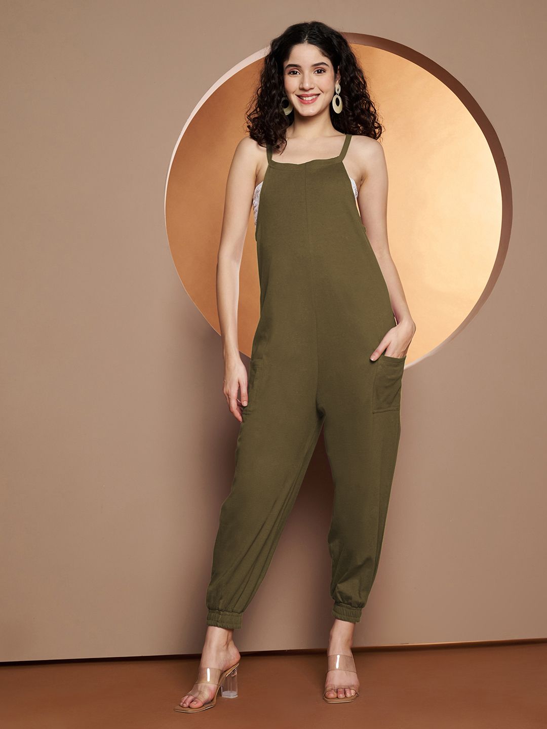 brinns Women Green Dungaree-picture-10