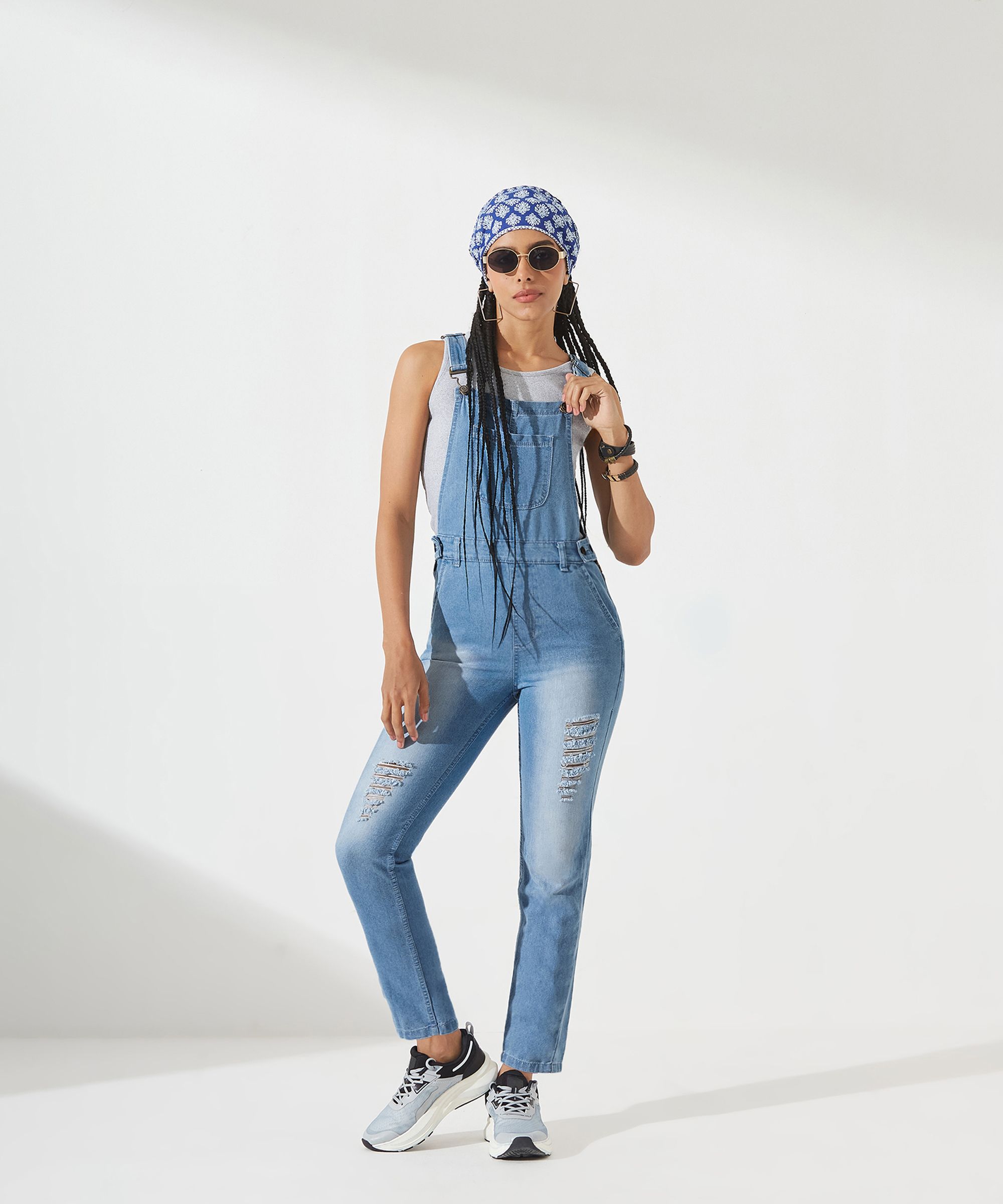 dolce crudo Women Blue Dungaree-picture-21