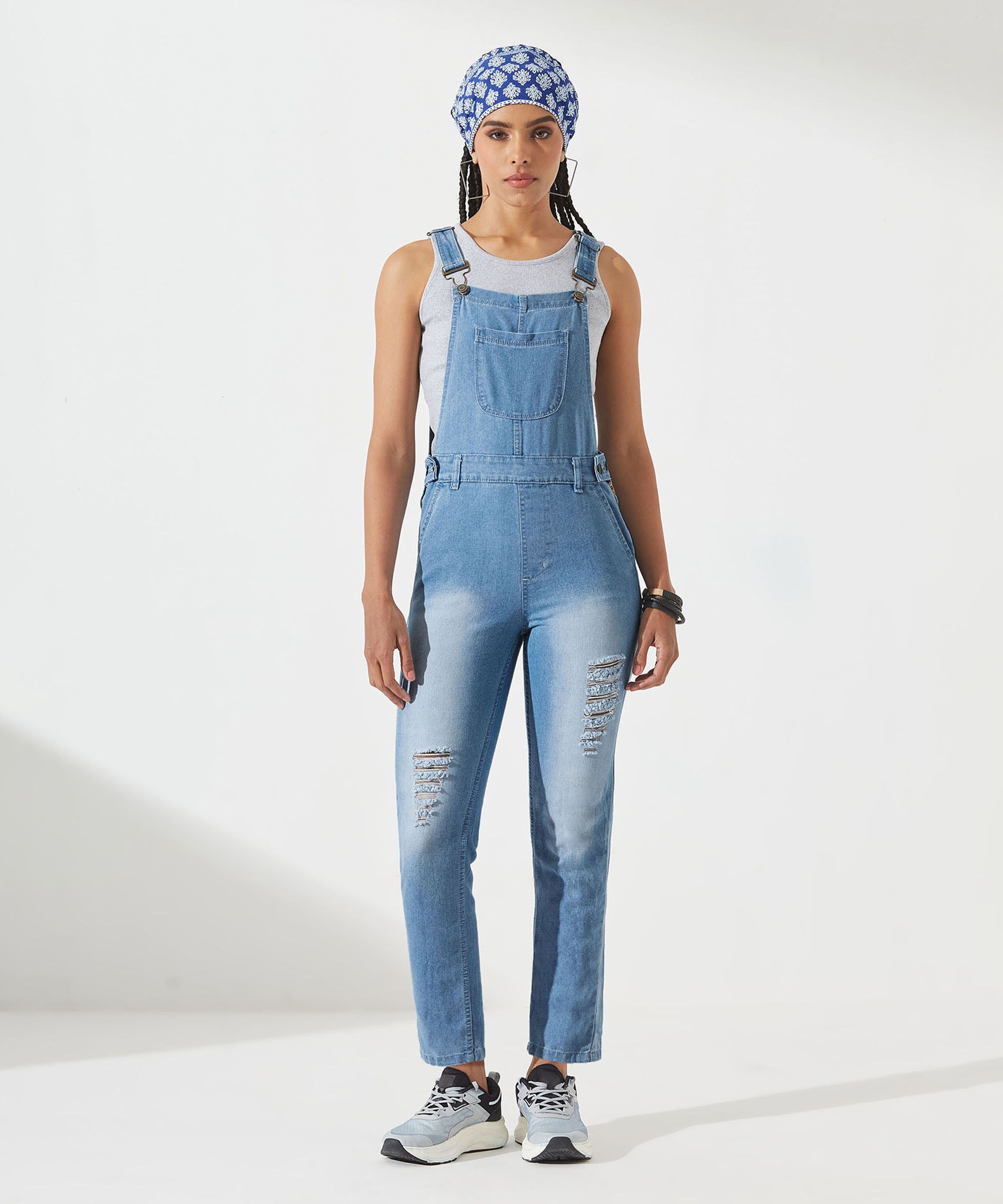 dolce crudo Women Blue Dungaree-picture-19