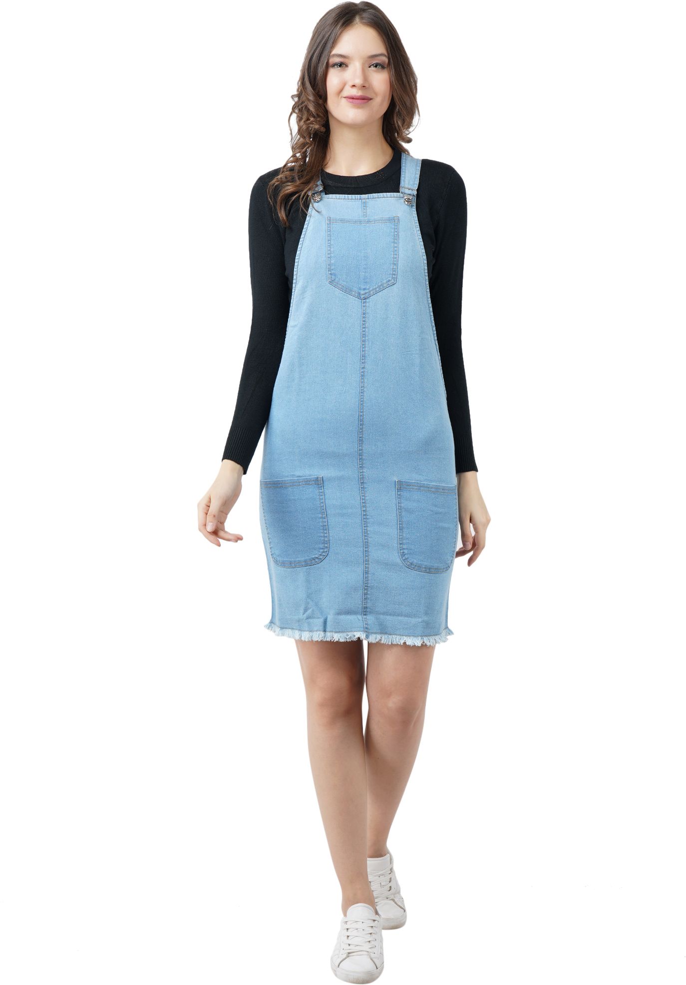 peptrends Women Light Blue Dungaree-picture-5
