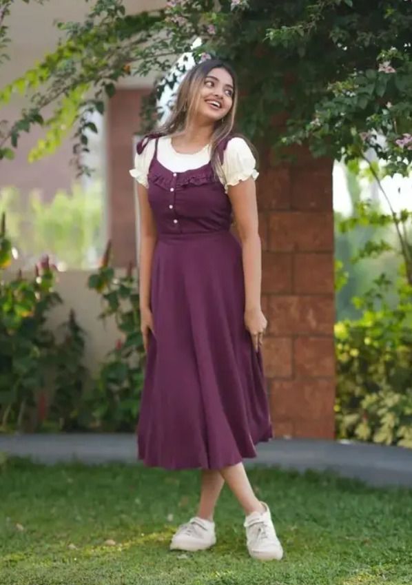 sadhnazon Women Maroon Dungaree-picture-16