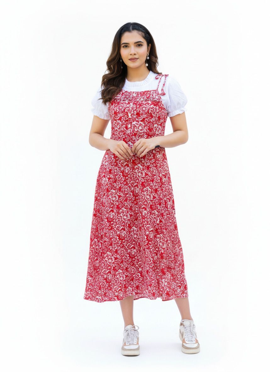 arvagam Women Red Dungaree-picture-37