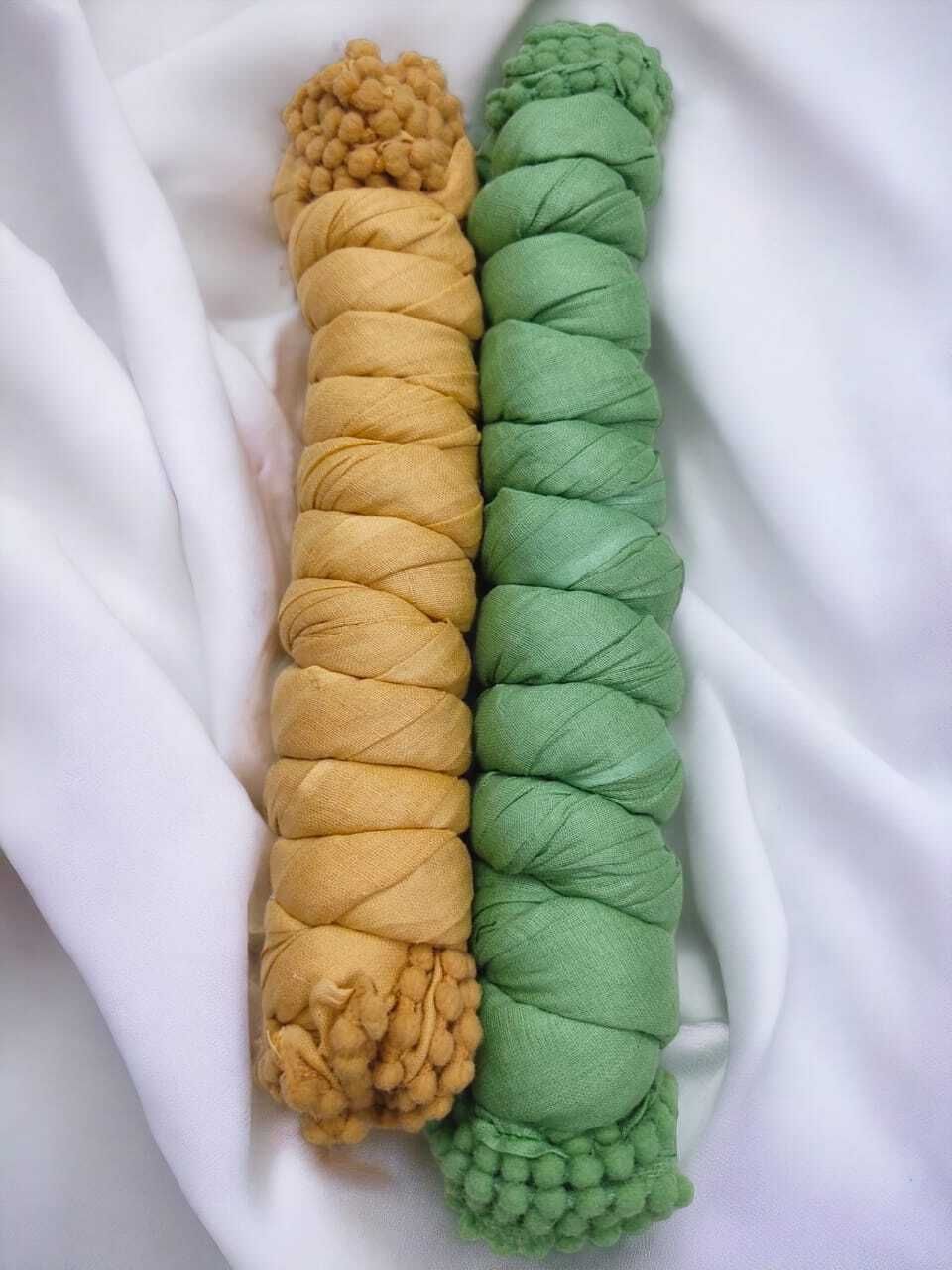 Pure Cotton Applique Gold, Green Women Dupatta-image-46