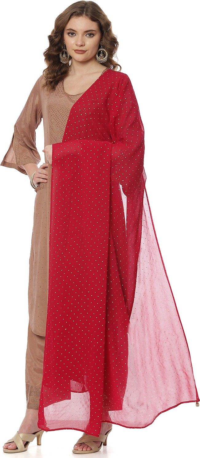 rangriti Polyester Printed Pink, Yellow Women Dupatta-picture-14