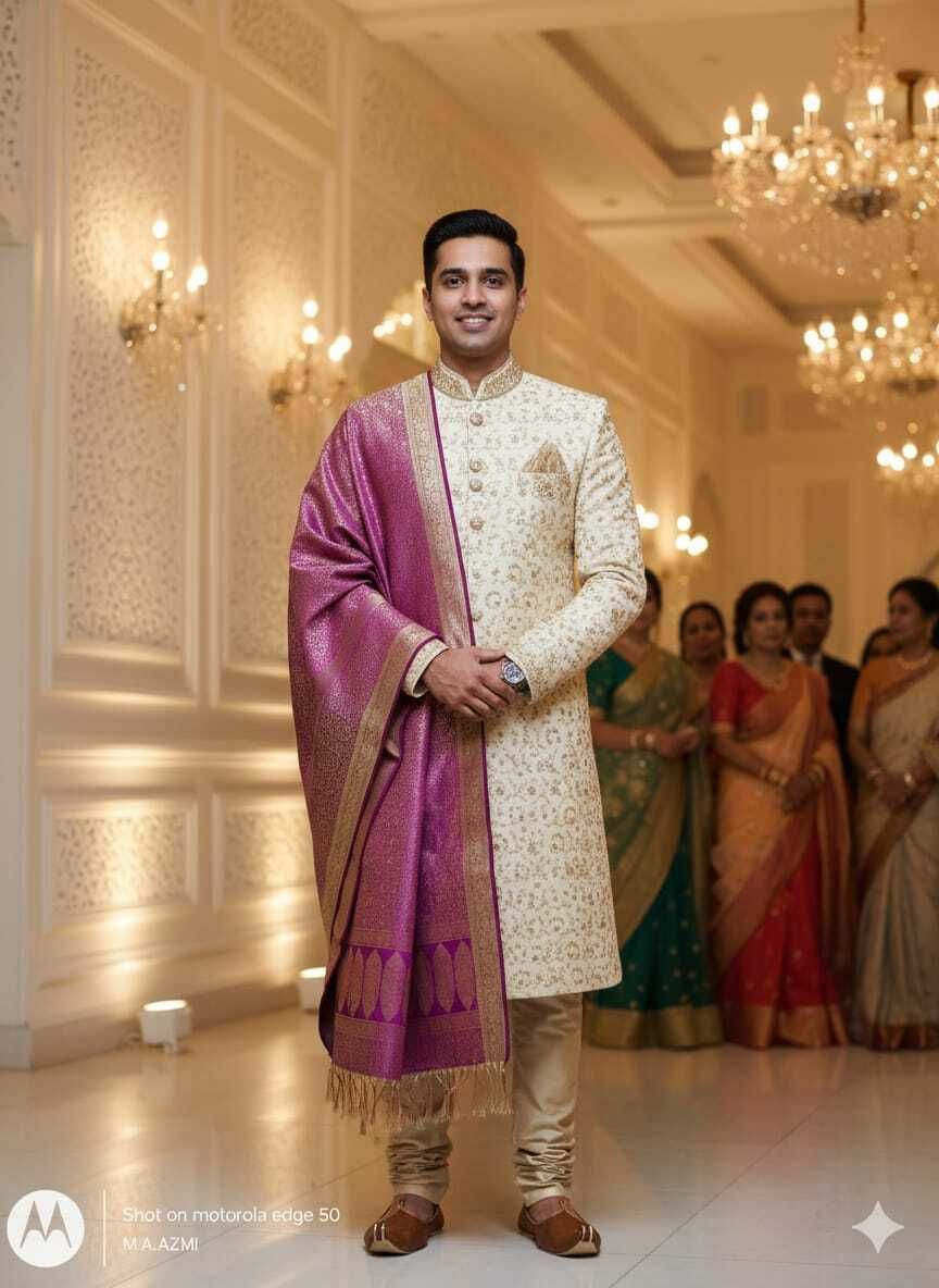 Art Silk Woven Multicolor Men Dupatta-image-28