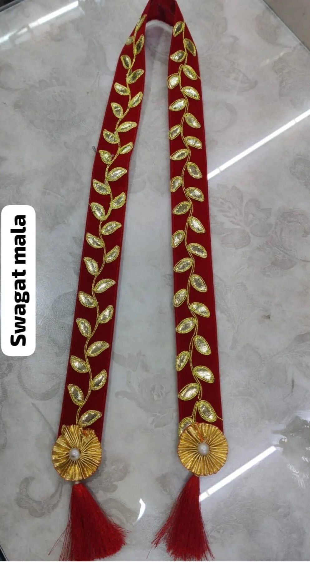 Velvet Self Design Maroon, Gold Men Dupatta-image-16