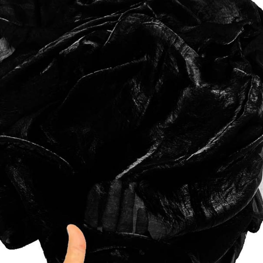 kdpm Satin Blend Solid Black Women Dupatta-picture-51
