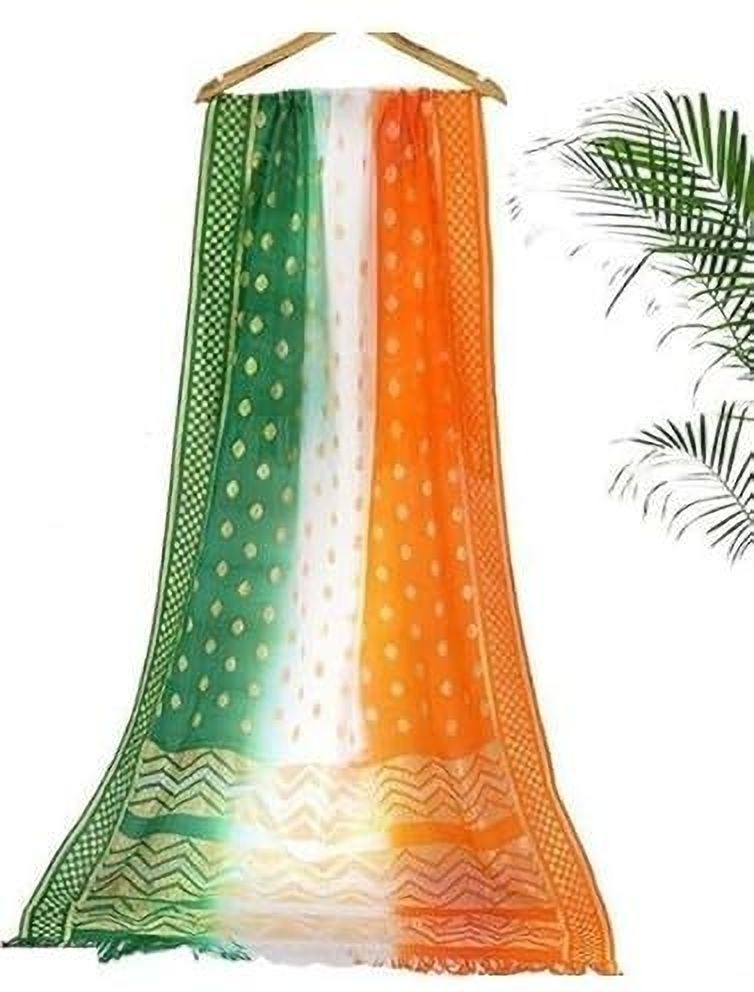 pk hub Art Silk Self Design, Embellished Multicolor Women Dupatta-picture-11