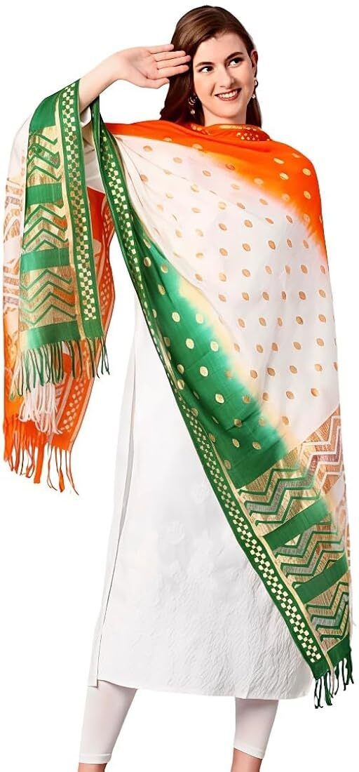 suyu Art Silk, Jacquard Self Design, Solid Multicolor Women Dupatta-picture-26