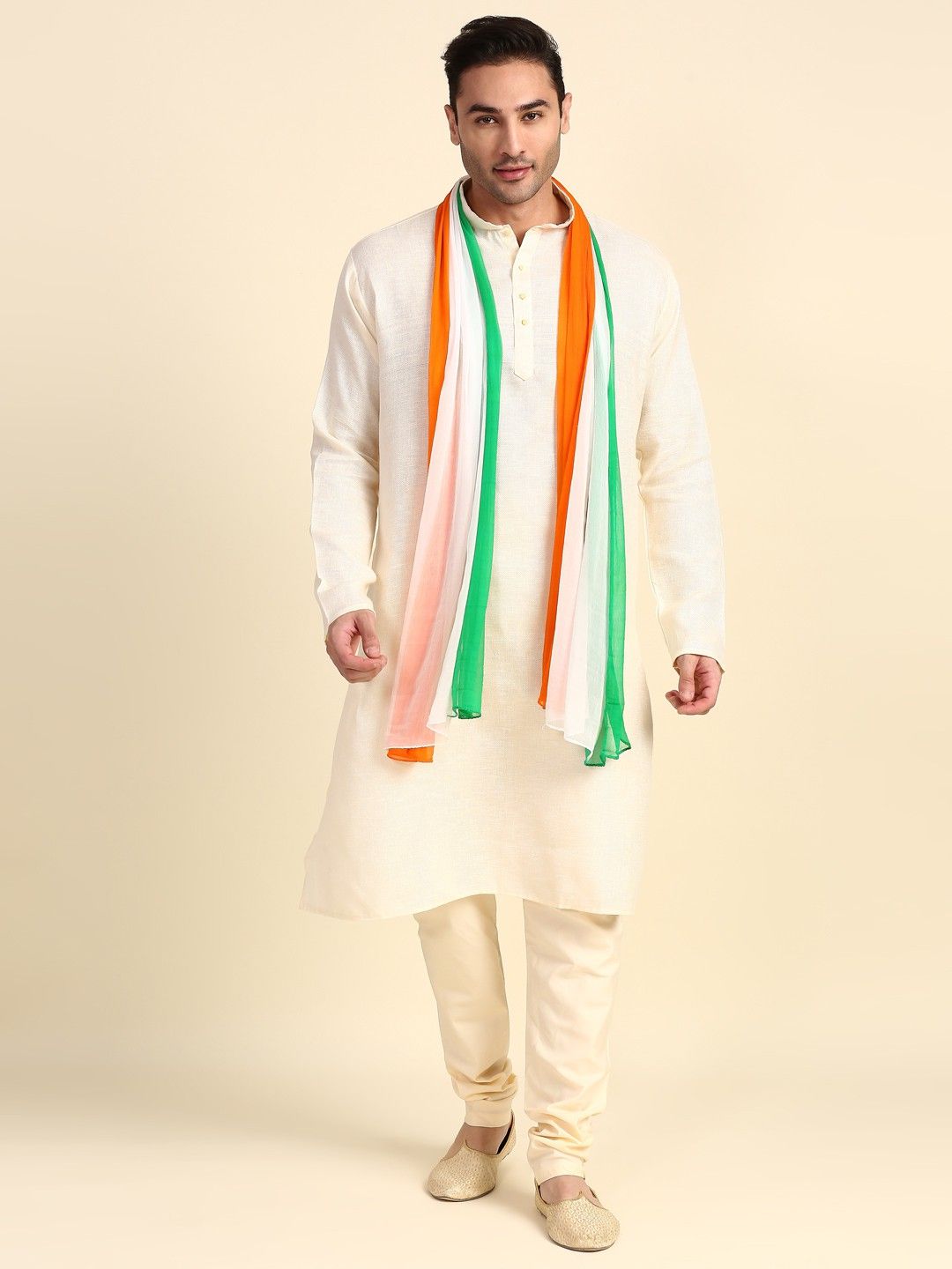 Chiffon Printed Multicolor Men Dupatta-image-2