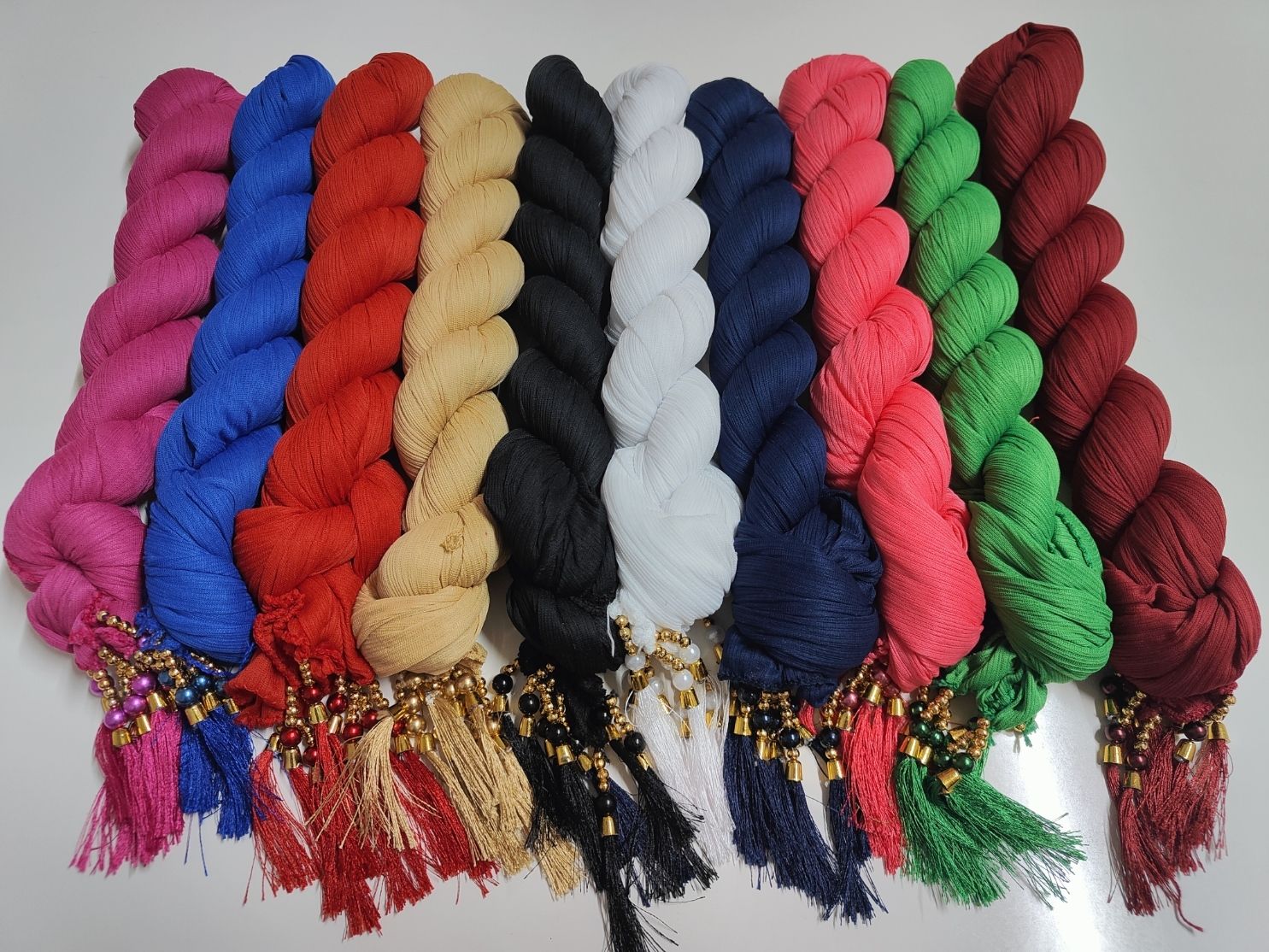 Lycra Blend Solid Multicolor Women Dupatta