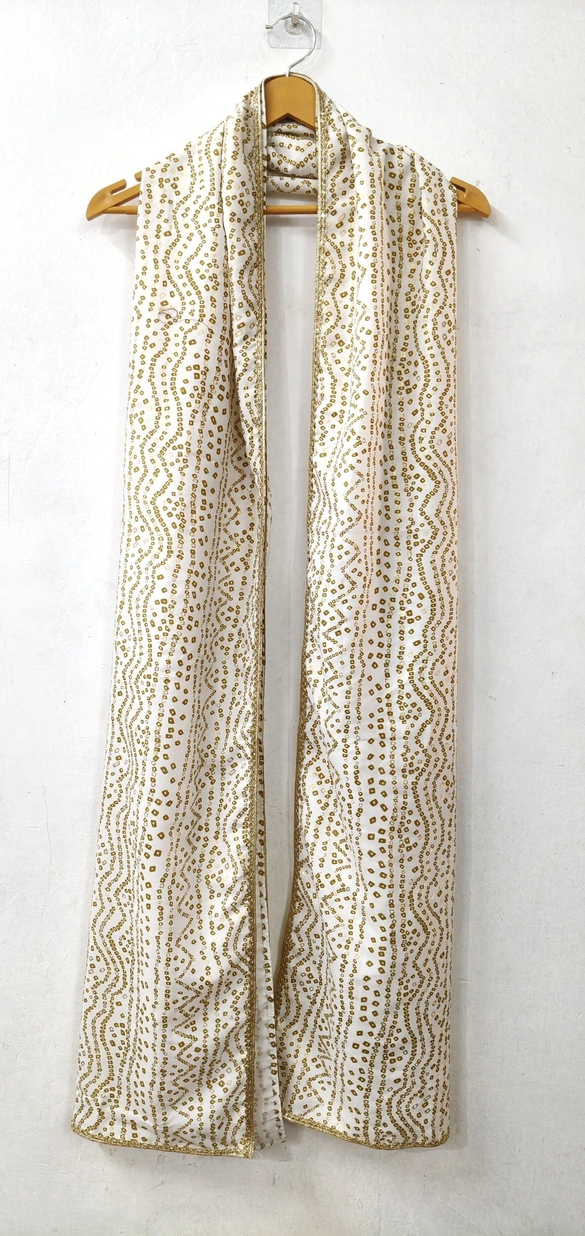 Rayon Printed White Men Dupatta-image-1