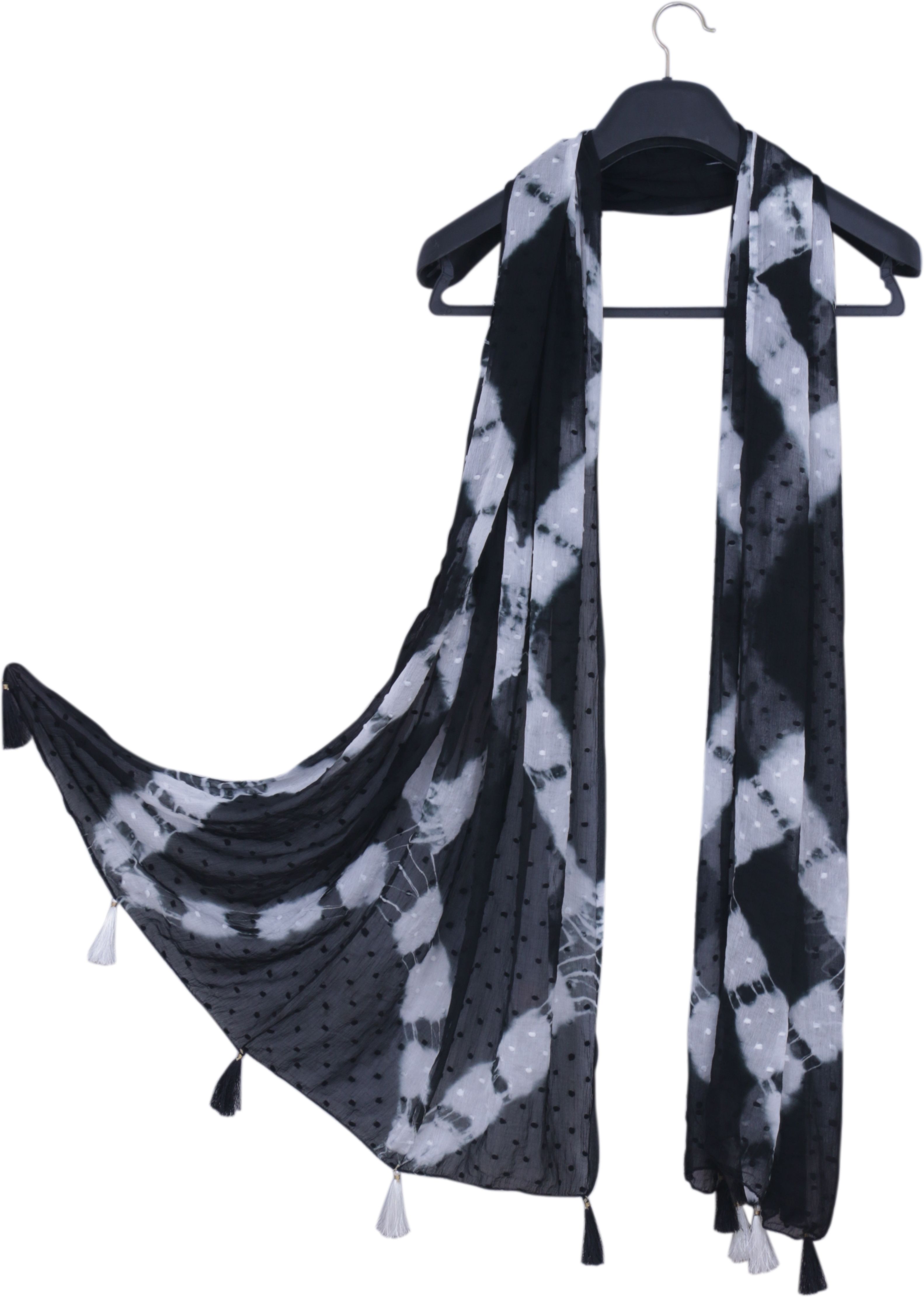 trendz hack Chiffon Solid Black Women Dupatta-picture-14