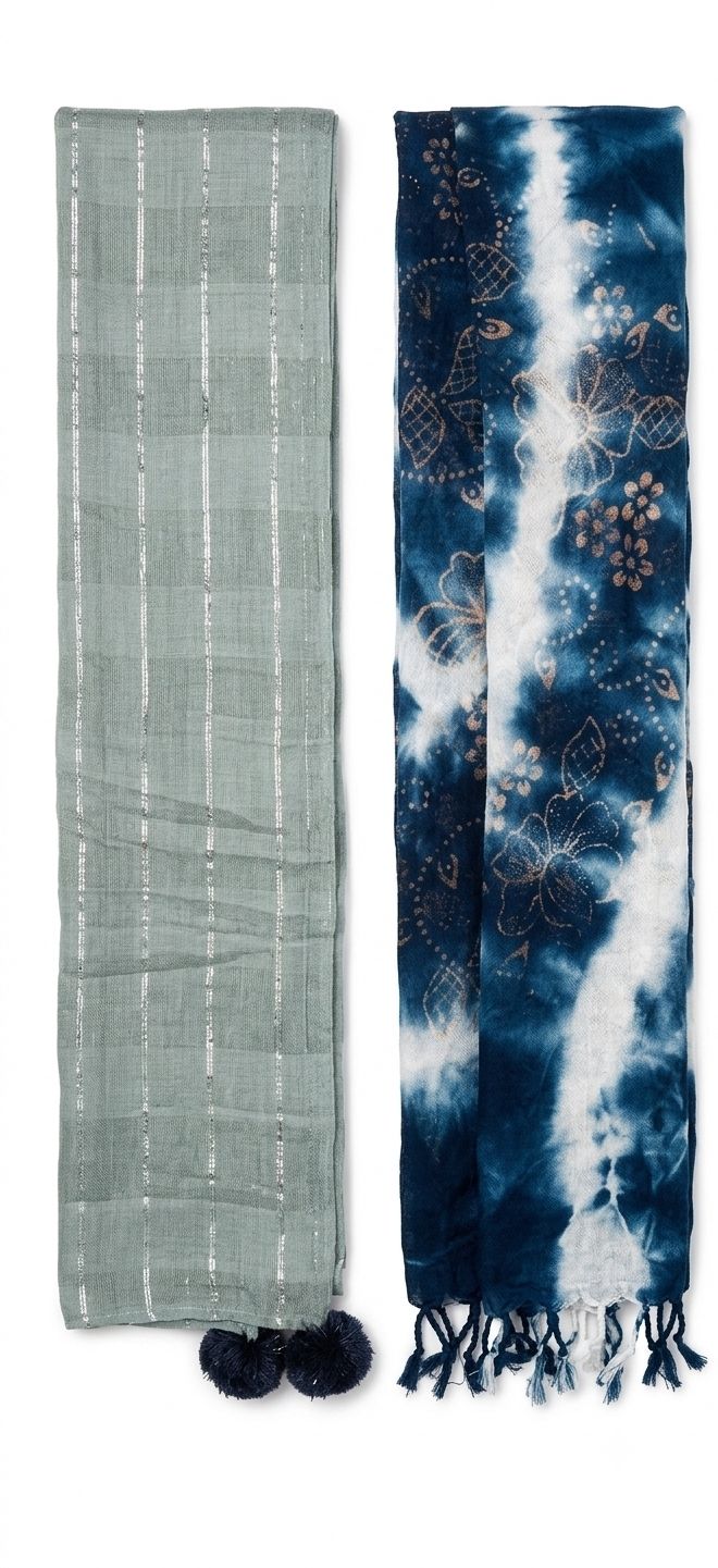 Cotton Silk Printed Blue, Grey Women Dupatta-image-45