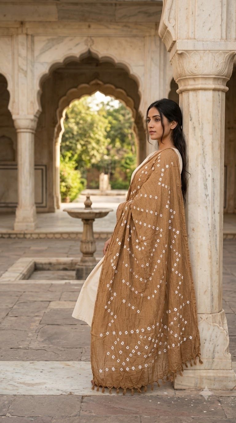 Pure Cotton Printed Brown Women Dupatta-image-46