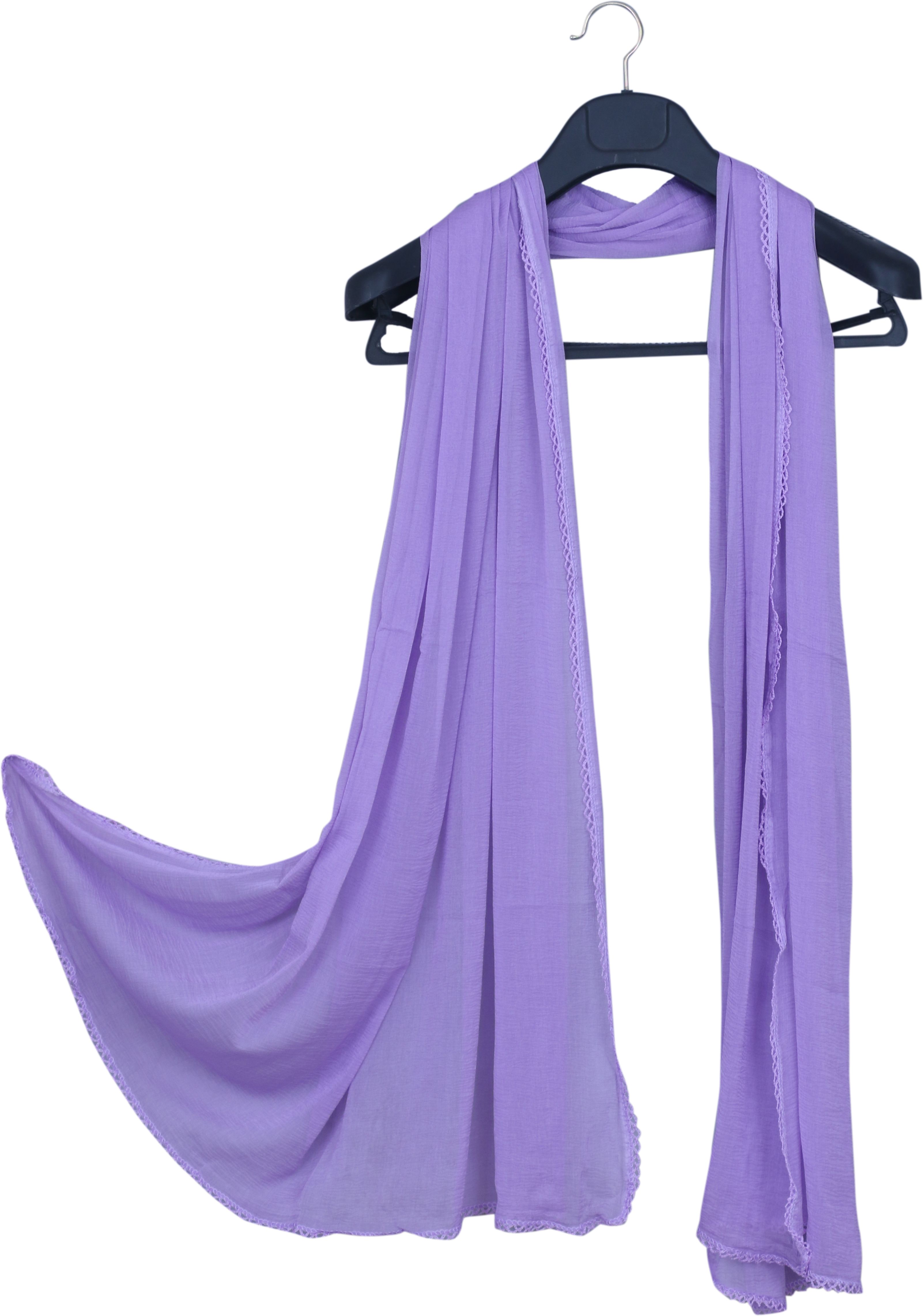 Chiffon Solid Purple Women Dupatta-image-27