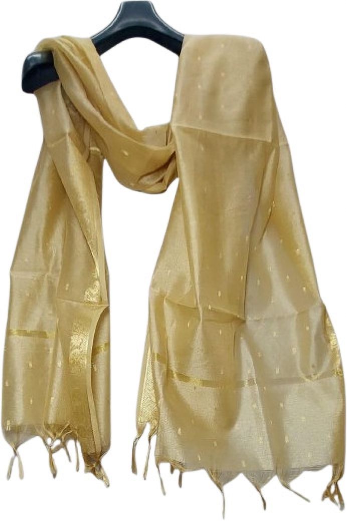 Jacquard Woven Beige Women Dupatta-image-24
