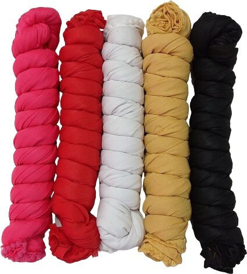 nakoda creation Cotton Blend Solid Multicolor Women Dupatta-picture-11