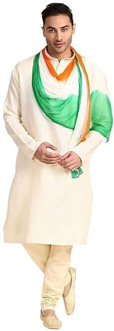 janmesh enterprises Cotton Blend Self Design Multicolor Men Dupatta-picture-10