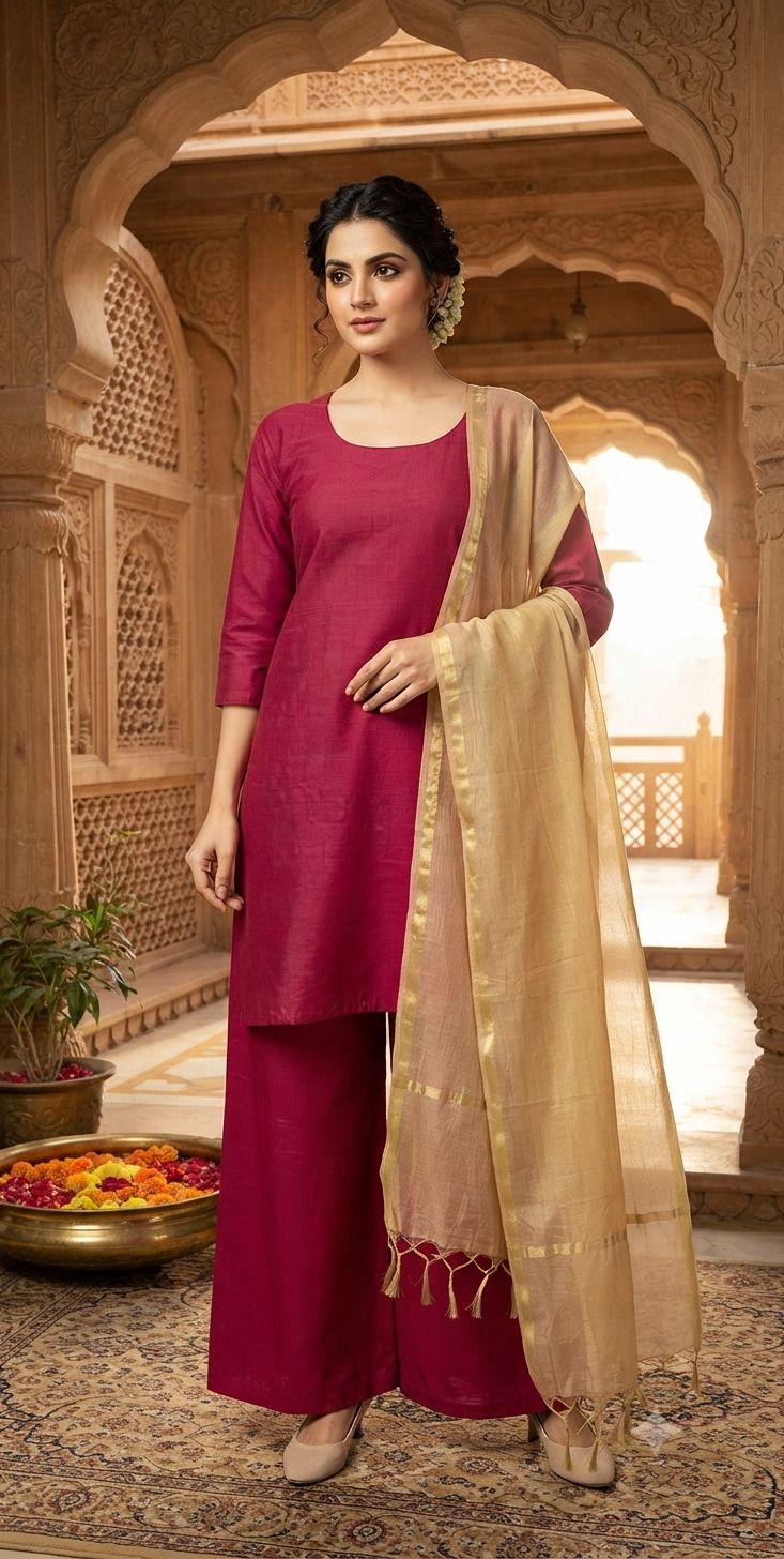 Poly Chanderi, Art Silk Solid, Woven Beige Women Dupatta-image-32