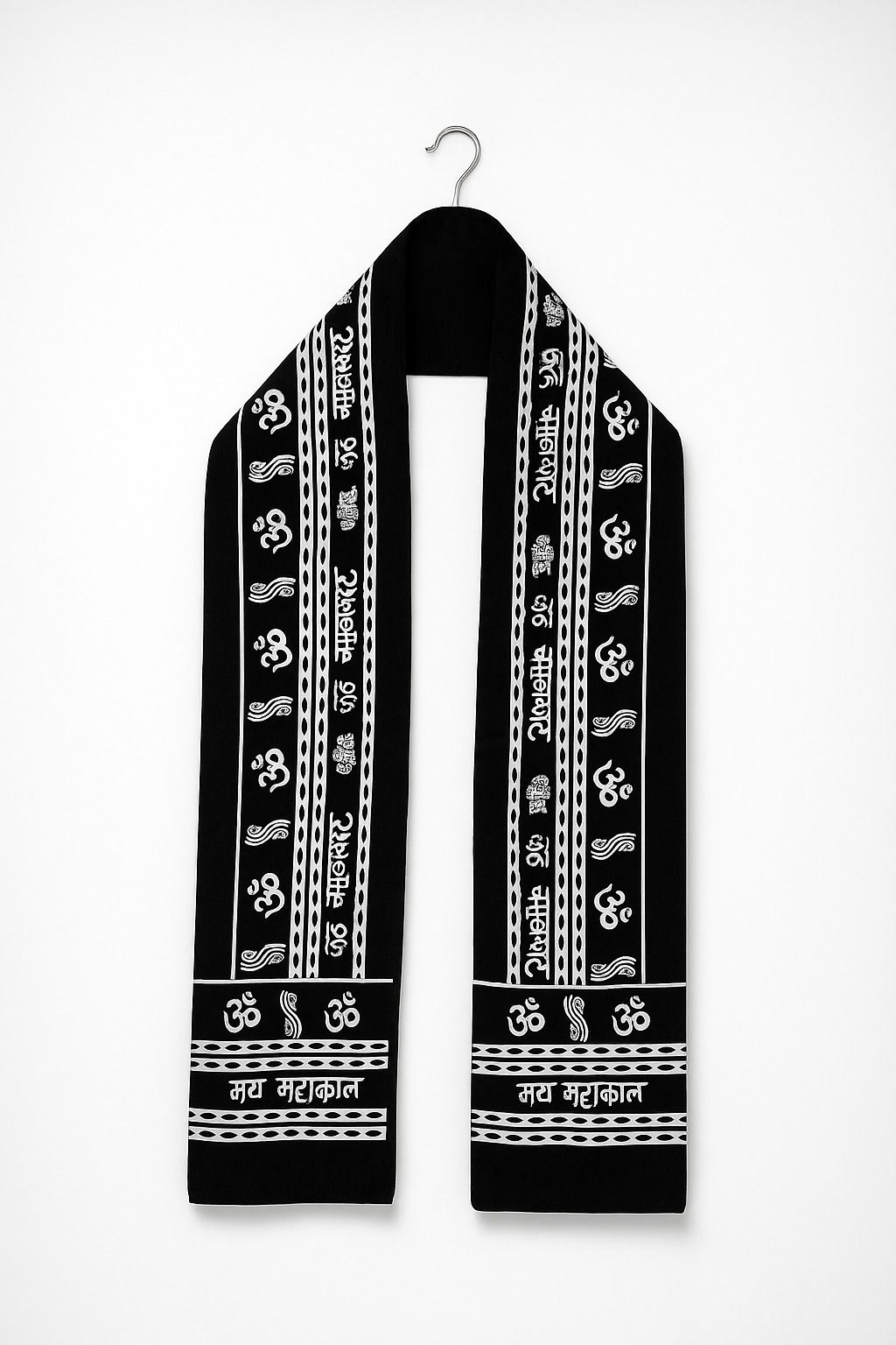 complayyer Cotton Blend Printed Black Men Dupatta-picture-7