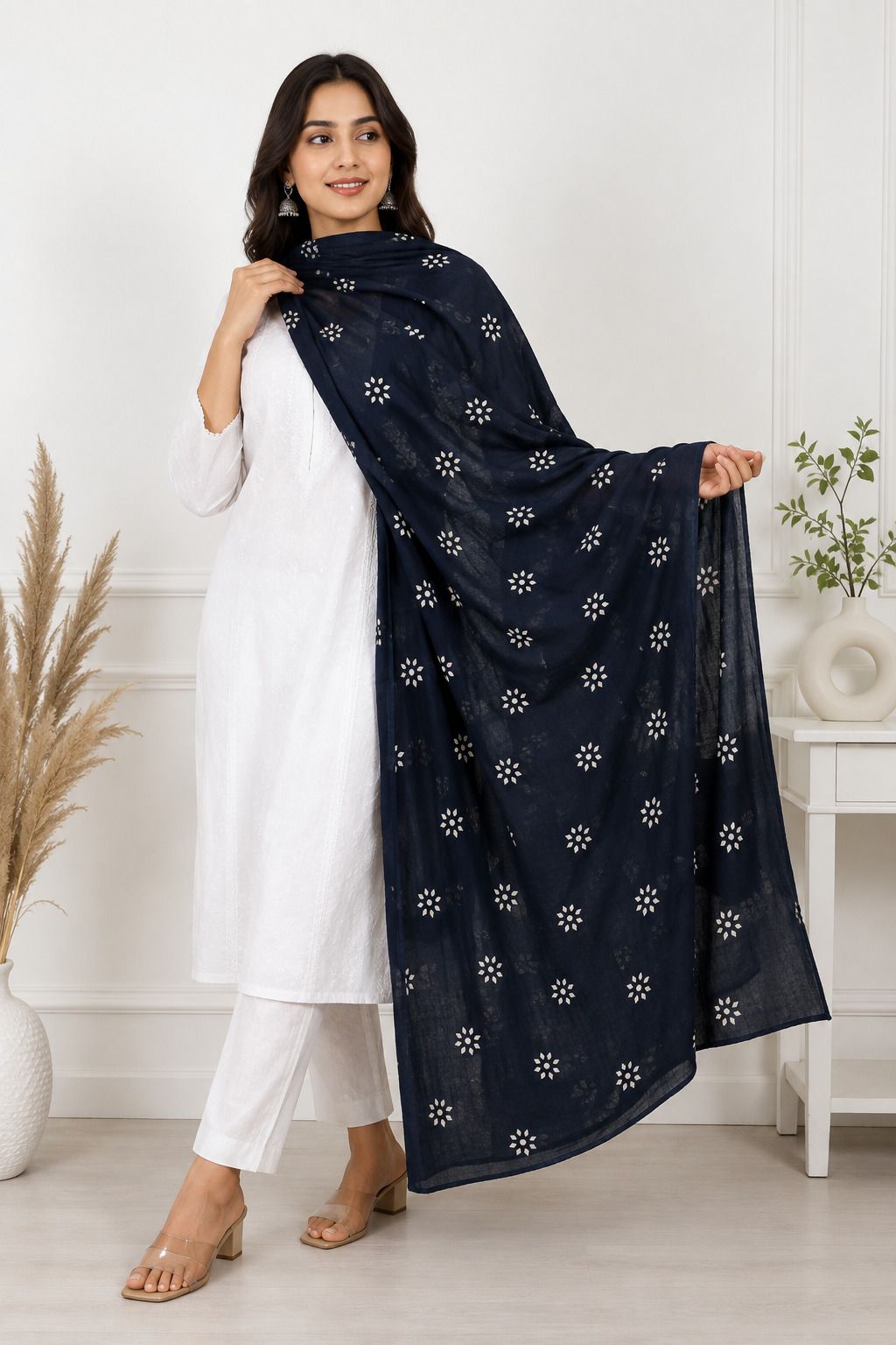 tradeezest Pure Cotton Solid Black Women Dupatta-picture-52