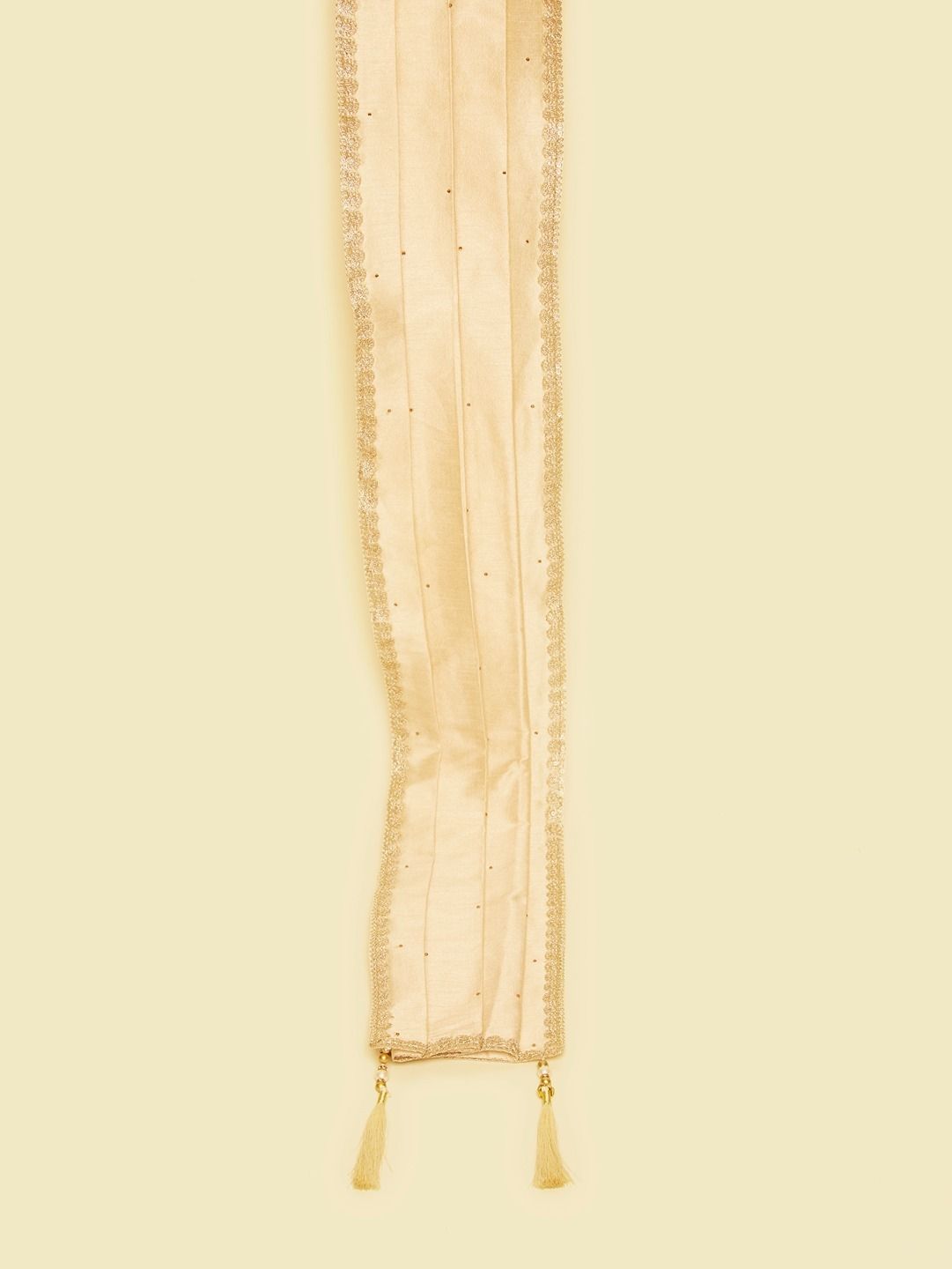 manyavar Art Silk Self Design Beige Men Dupatta-picture-12