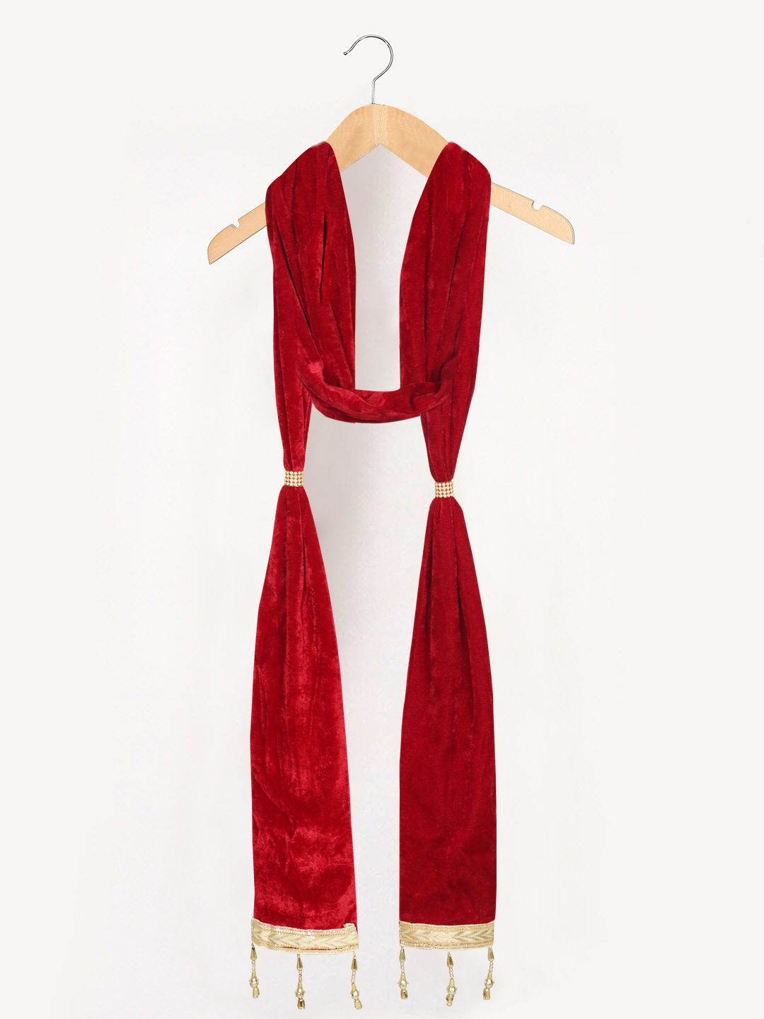 sg leman Silk Blend Embroidered Maroon Men Dupatta-picture-20