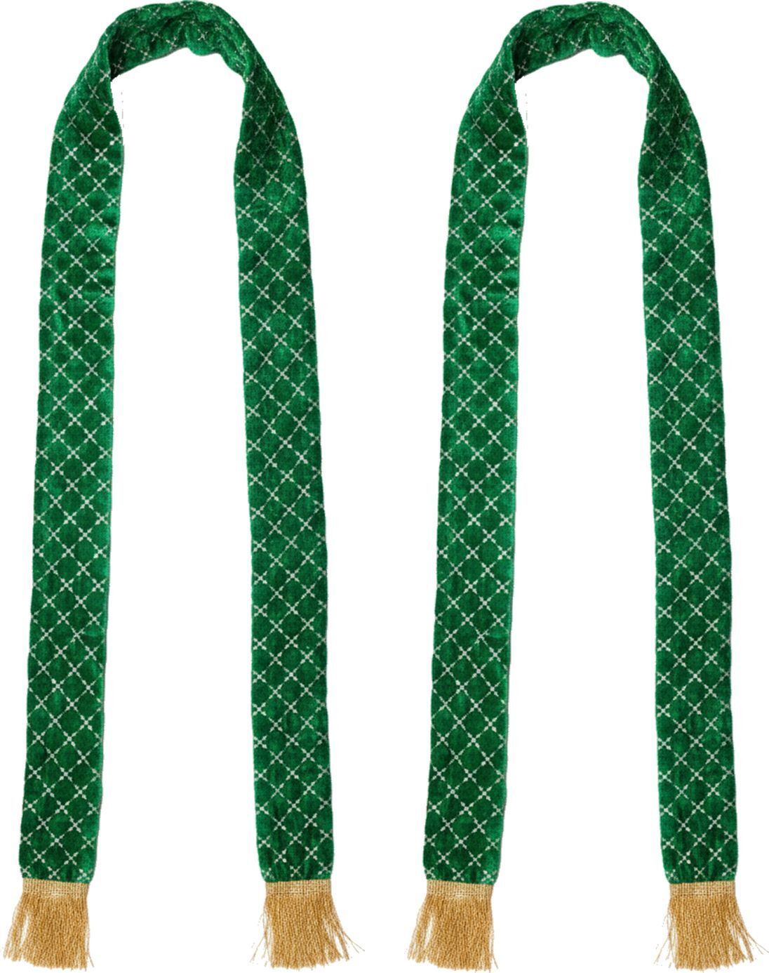 Velvet Embroidered Green Men Dupatta-image-33