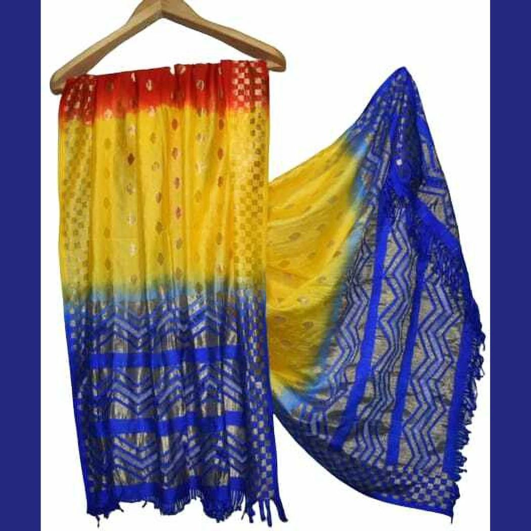 Art Silk Printed Multicolor Men Dupatta-image-12