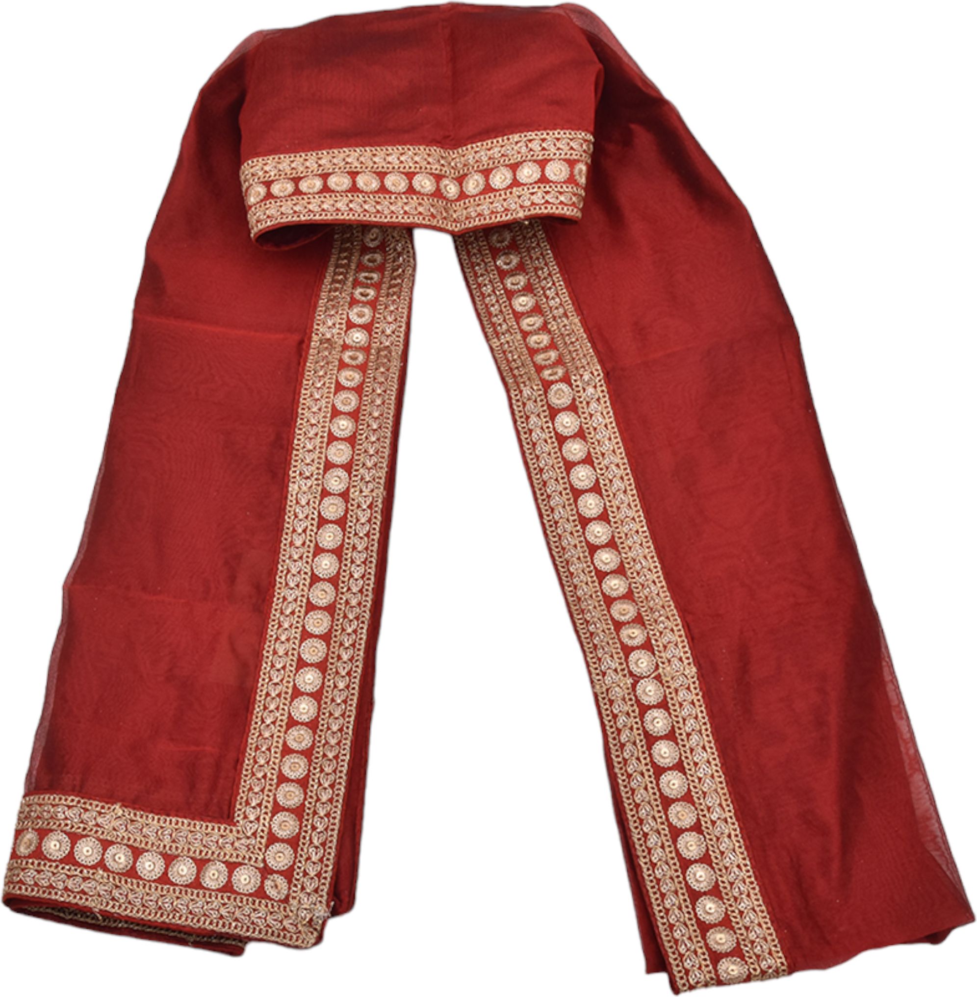 Art Silk Embroidered Maroon Men Dupatta-image-43