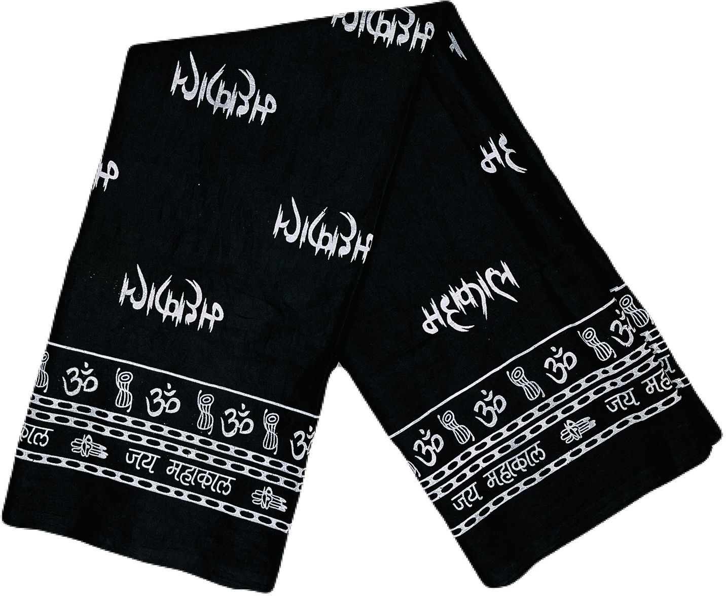 Cotton Blend Printed Black Men Dupatta