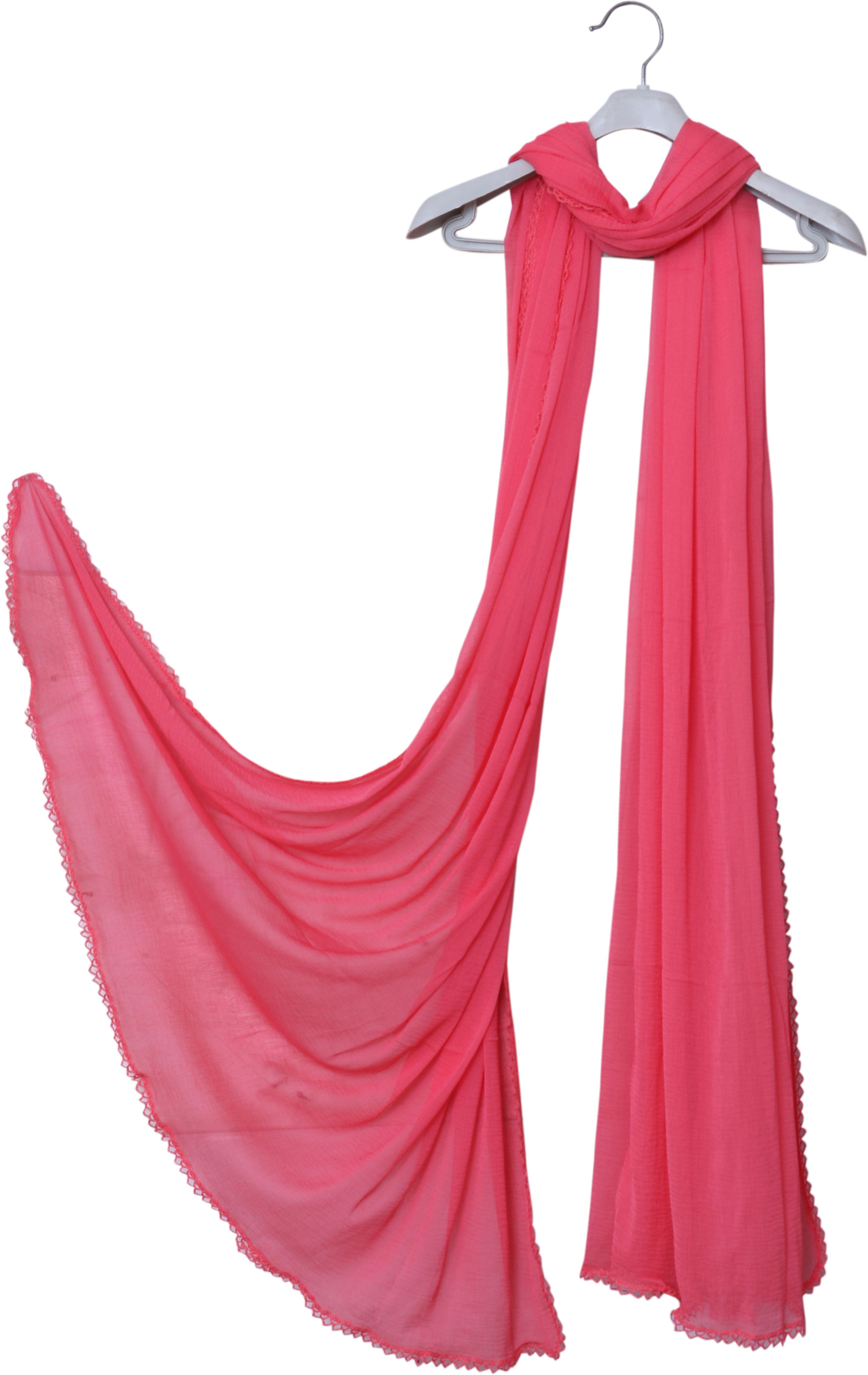 Chiffon Solid Pink Women Dupatta-image-42