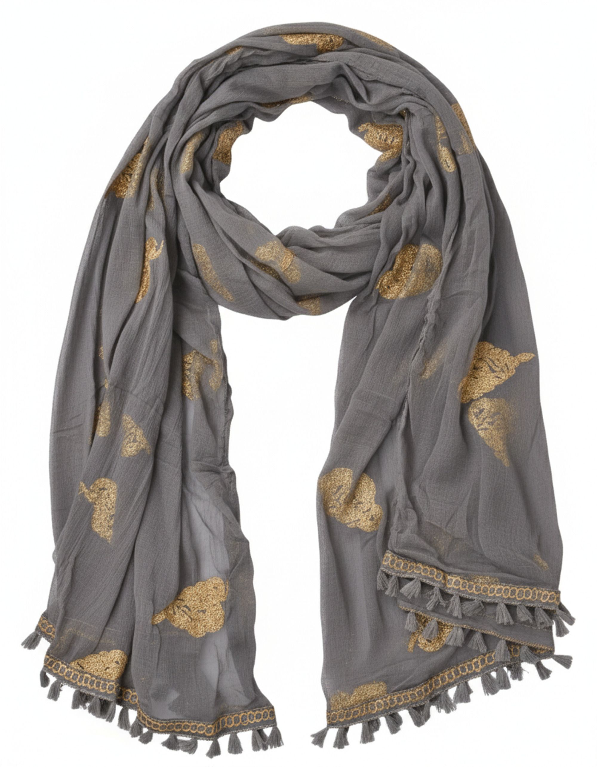 whiteheaven Chiffon Embroidered Grey Women Dupatta-picture-21