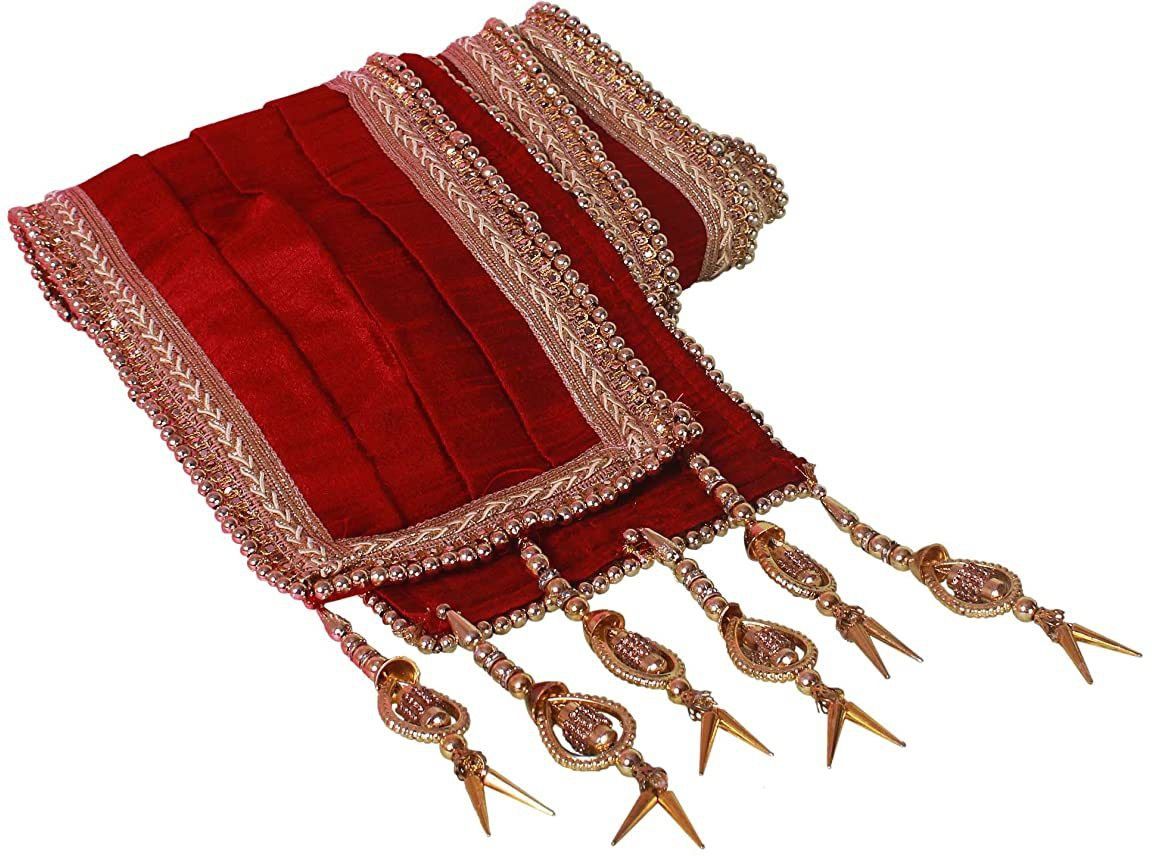 ram murti enterprises Velvet Embellished Red Men Dupatta-picture-33