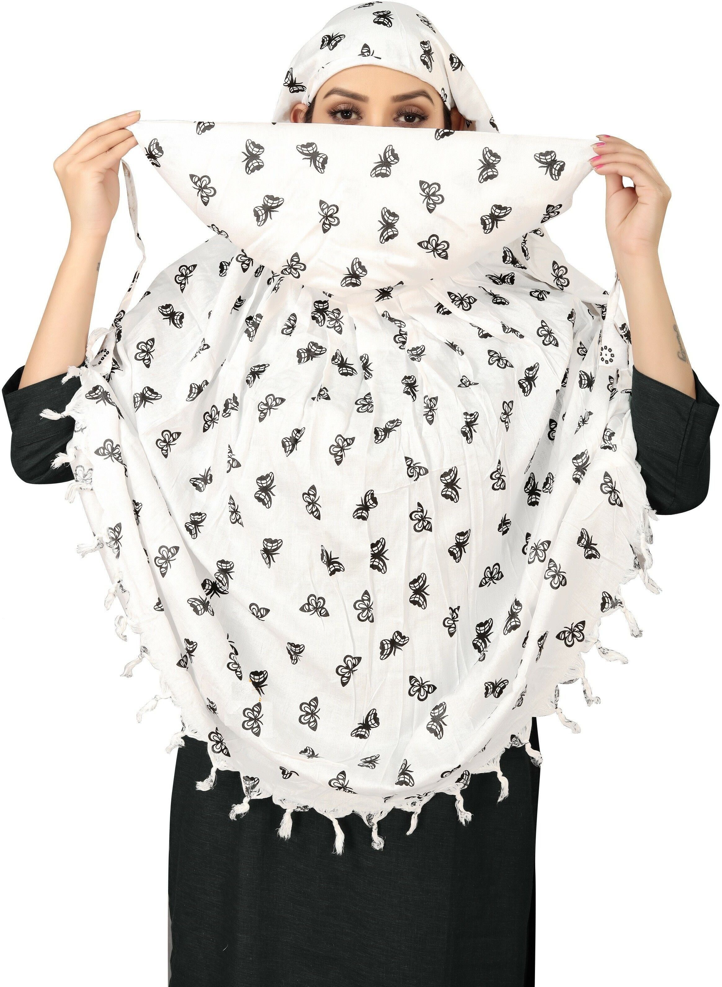 rj creation Rayon Printed White Women Dupatta-picture-10