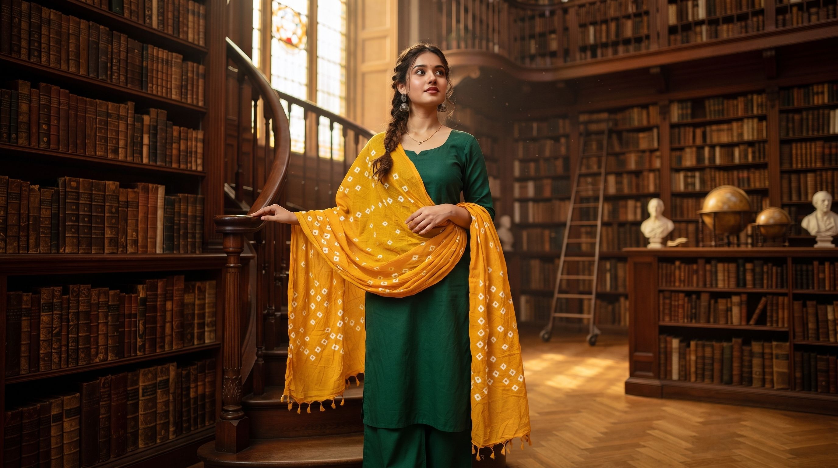 Pure Cotton Printed Yellow Women Dupatta-image-0