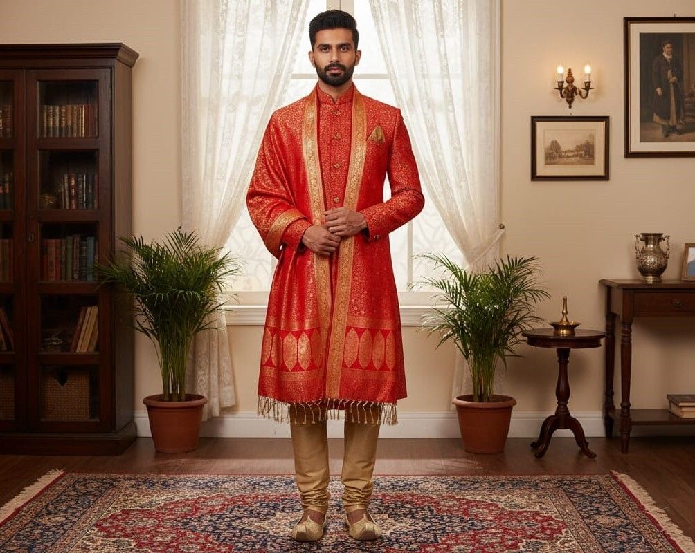 Art Silk Woven Multicolor Men Dupatta-image-15