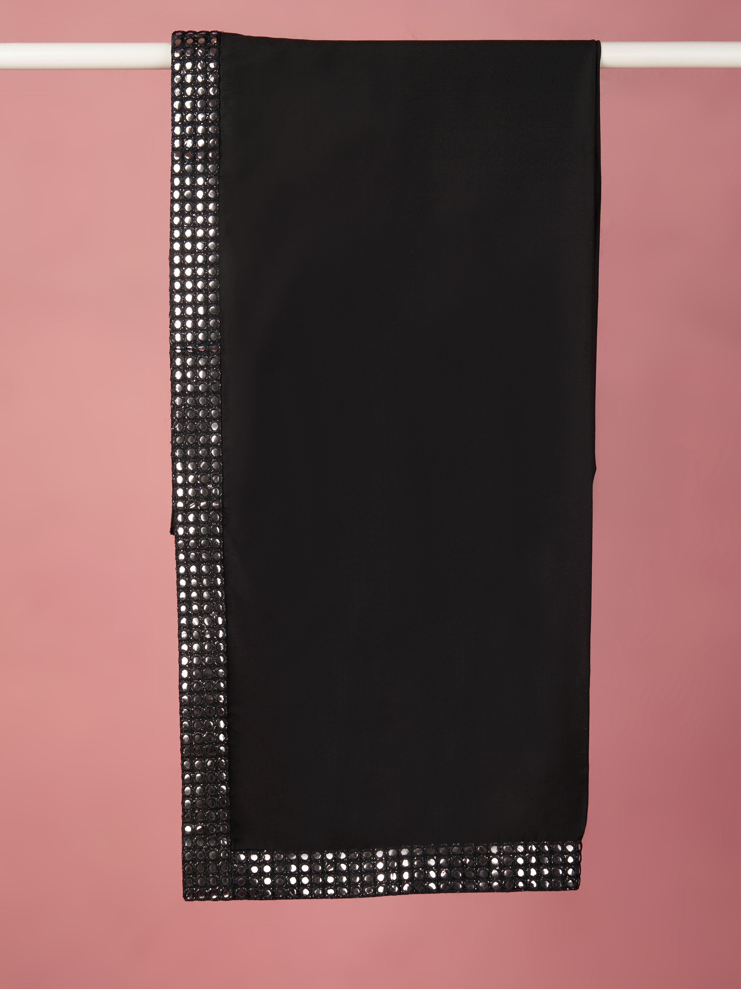 Viscose Blend Embroidered Black Men Dupatta-image-43