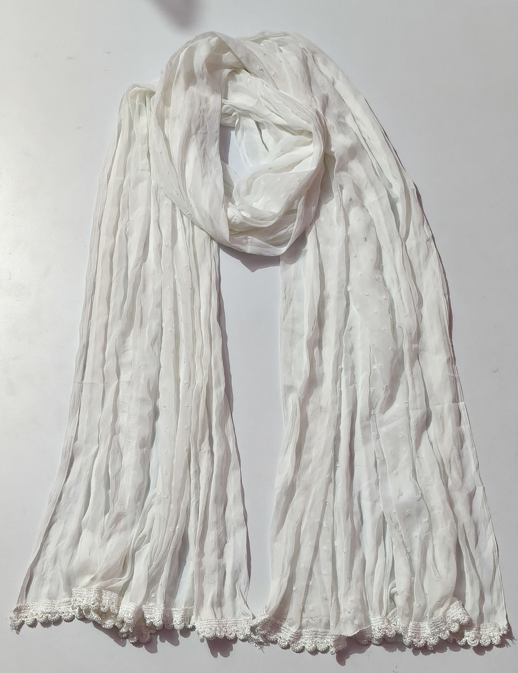 Chiffon Floral Print White Women Dupatta-image-25